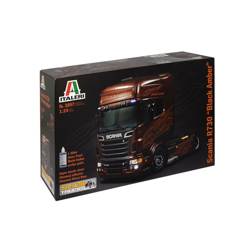 Scania r730 black amber kit - v8,
