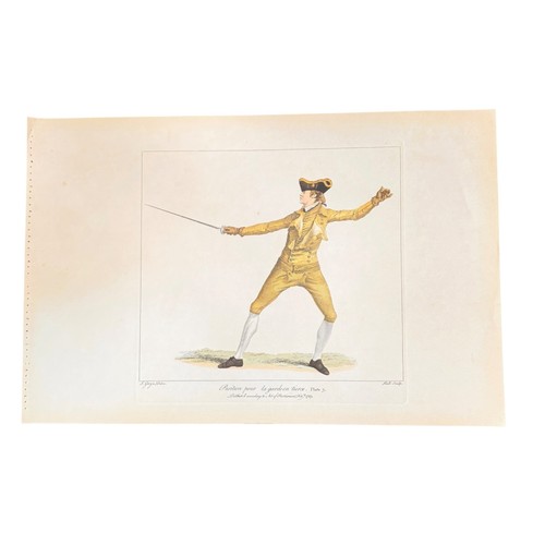 1765 fencing engraving plate - fencing,