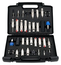 Pack 34pcs Adaptateurs Câble Audio Cable Sono Scene DJ XLR RCA Jack avec Coffret