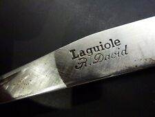 couteau pliant Laguiole R.David,Inox,plaquettes corne,L 20cm,mouche forgée,65g
