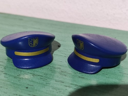 Playmobil casquettes bleues - x2,
