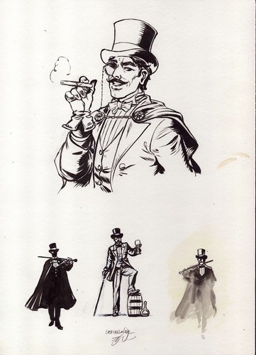 Dessin original artbook - de, l'artbook