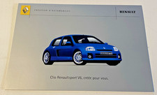 Brochure de Vente  RENAULT Sport Clio V6   - Février 2001 - Bel Etat.
