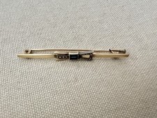Broche barrette  noeud Marque FIX vers 1925 Plaqué Or vintage, ancien Unisex