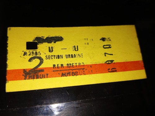 Ancien ticket metro rer
