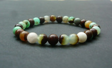 Bracelet perles Chrysoprase d'Australie en pierre Naturelle, Sur mesure Max 19cm