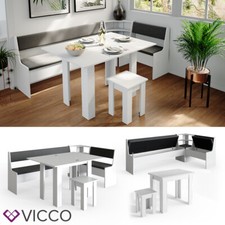 Ensemble table et bancs en angle Vicco Roman, banc de cuisine, banc en angle