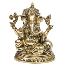 Statue en laiton Lord Ganesh