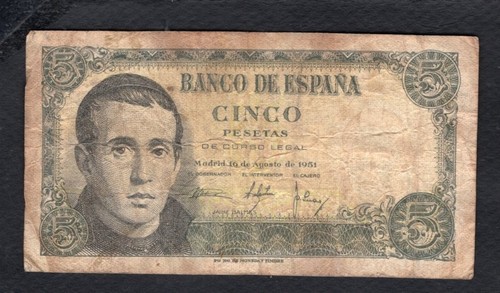 Espagne pesetas 1951 etat b - pesetas,