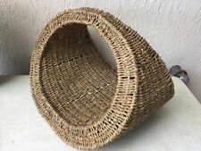 Panier en jonc de mer avec anse d'un seul tenant