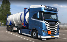 TEKNO 82973 IVECO S-WAY TRACTEUR 4X2 + SEMI PORTE CONTAINER CITERNE 20ft LIGHART