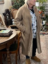 Manteau femme mouton retourné 40/42 beige bon état hiver