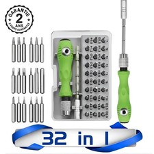 Kit Tournevis 32 Pièces de Précision Magnétique Philipps Torx Triangle Hex Boite