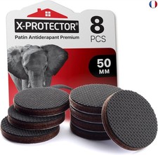 Lot de 8 patins antidérapants de qualité supérieure pour meubles de 50 mm ? Pi