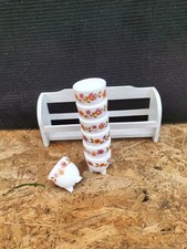 Lot  7 Anciens Coquetiers Vintage En Arcopal +  Présentoir " Old Vintage Egg Cup