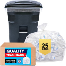 95 Gallon Trash Bags Clear