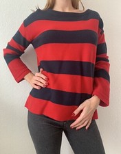 Pull rouge bleu foncé promod - pull, rouge/bleu