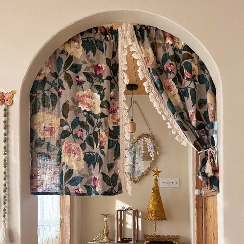 Floral imprimé porte - floral, rideau