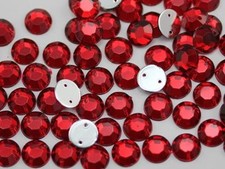 8mm SS40 Red Ruby H103 Sew On