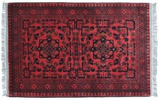 Tapis Afghan Khal Mohammadi 80x120 Fait Main Marron Géométrique Orient 15