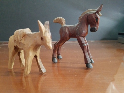 Miniature donkey and baby - miniature,