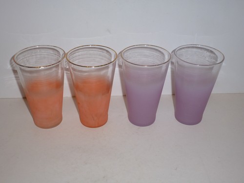 Vintage set frosted - set, glass
