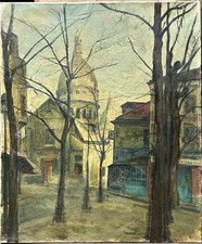 Antique Paris Oil Canvas