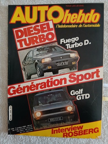 Auto hebdo 338 - hebdo, 7/10/1982