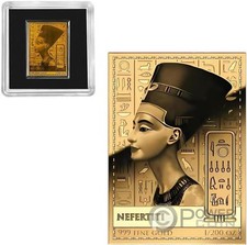 NEFERTITI Egypt Pharaohs 1/200 Oz Monnaie Or 5000 Francs Chad