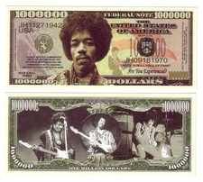 1 MILLION DOLLARS ETATS-UNIS "JIMI HENDRIX"