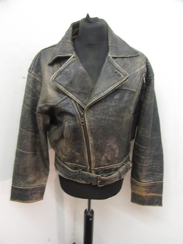Vintage leather motorcycle - vintage,