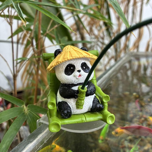 Statue panda pêcheur art - panda,