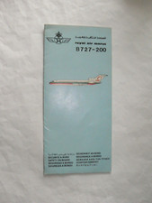 CARTE de SECURITE, SAFETY CARD ROYAL AIR MAROC Boeing B727-200, CONSIGNES  AVION