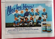 Publicité presse Alimentation Enfants Allez les Bleus GERBER GERBLE ROMIKA 1982