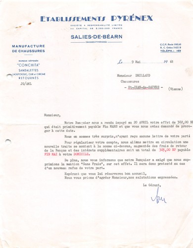 1961 manufacture chaussures - 1961, de