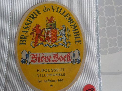 Etiquette biere brasserie de - ,