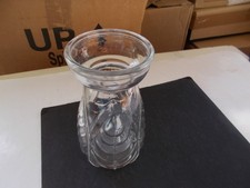 VASE A BULBE JACINTHE EN VERRE MOULE, PRESSE, TRANPARENT