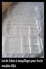 Lot de 3 bacs rangements maquillages pour tiroirs IKEA