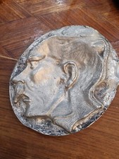 Vintage Chinoiserie Bronze Plate Empty Pocket Vide Poche Chinese Face Collector