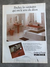 Publicité de presse 1984 Sanitaire de Prestige PORCHER