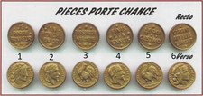 rare 2000 PIECES PORTE CHANCE PIECE MONNAIE FEVE PLASTIQUE 2D au CHOIX