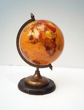 Globe mondial 8" jaune océan éducatif table politique décoration bureau base ...