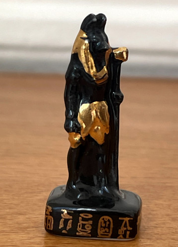 Fève egypte statue noir doré - egypte,