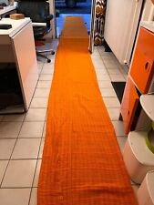 ❤️ 8 mètres de tissus orange  pour rideaux Vintage Années 70's