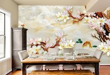 Fleur 3D poisson rouge C835