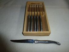 SUPERBE PRESENTOIR 6 COUTEAUX LAGUIOLE INOX 18/10