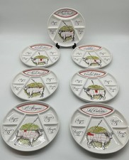 Assiette fondue porcelaine - fondue,