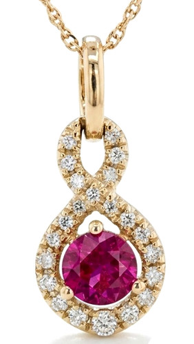 Pendentif diamant rond - pendentif,