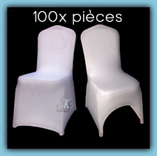 100 x housses de chaises pour mariage cérémonie blanche housse chaise blanc neuf