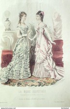 Gravure Mode illustree 1879 #